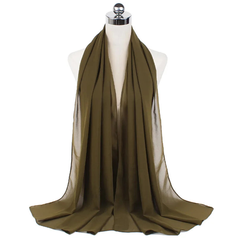 Majestic Chiffon Hijab – Premium Veil Scarf for Women