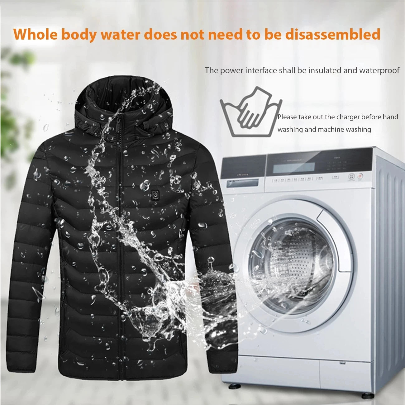 Men’s Heated USB Thermal Jacket – Electric Winter Coat for Outdoor Comfort