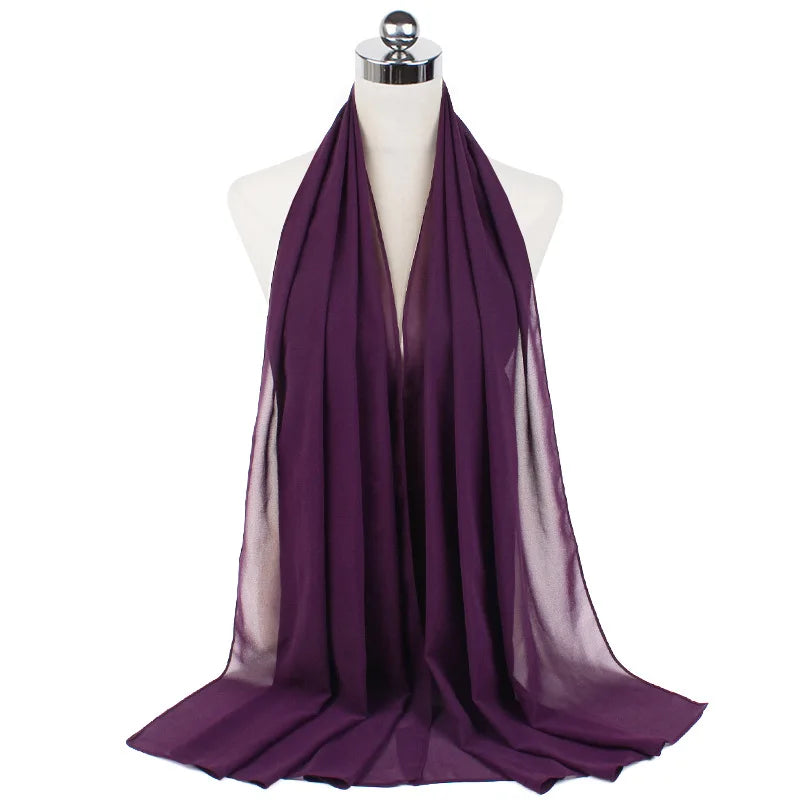 Majestic Chiffon Hijab – Premium Veil Scarf for Women