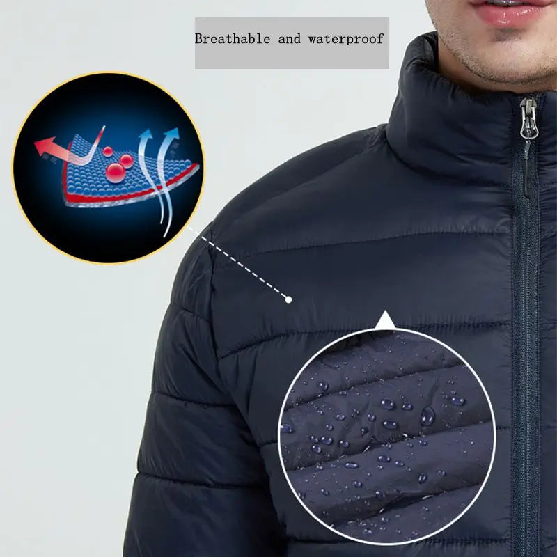 Men’s Heated USB Thermal Jacket – Electric Winter Coat for Outdoor Comfort