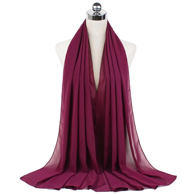 Majestic Chiffon Hijab – Premium Veil Scarf for Women