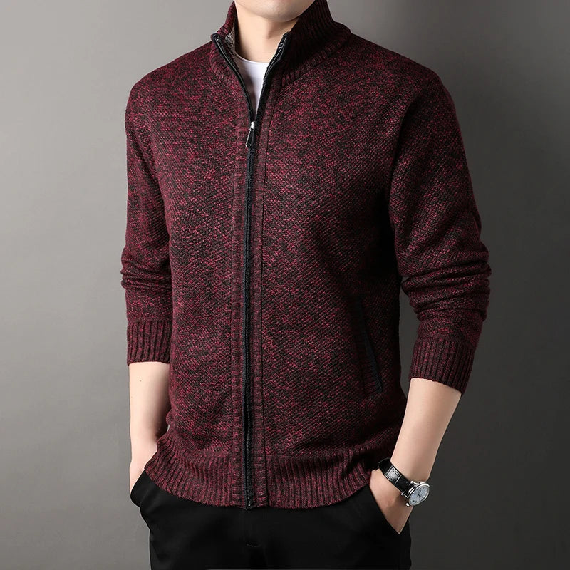 Men’s Stand-Up Collar Knit Sweater