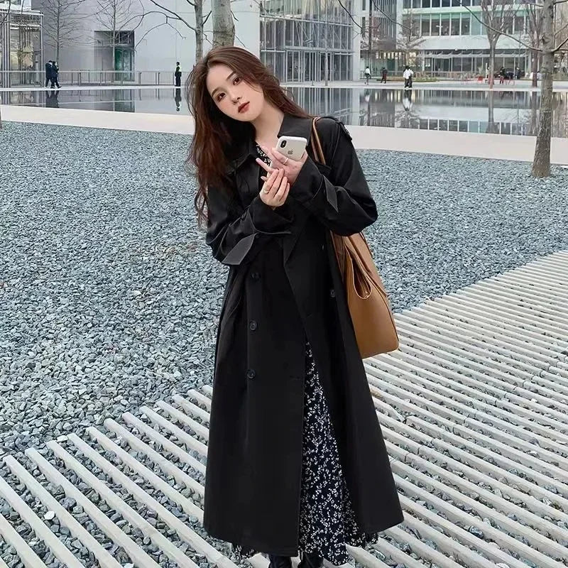 Women’s Double-Breasted Trench Coat – Autumn Elegance & Style
