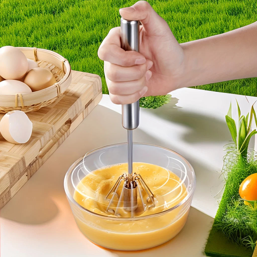 Stainless Steel Semi-Automatic Egg Beater