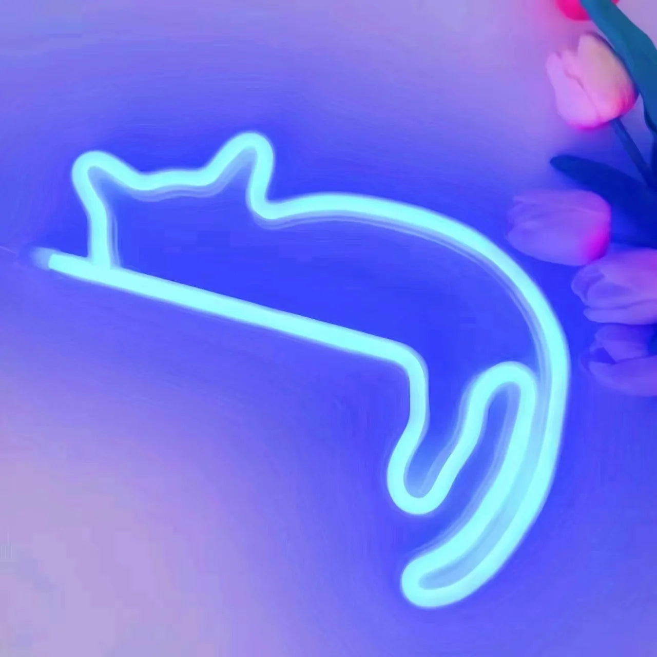Cat-Shaped LED Neon Sign
