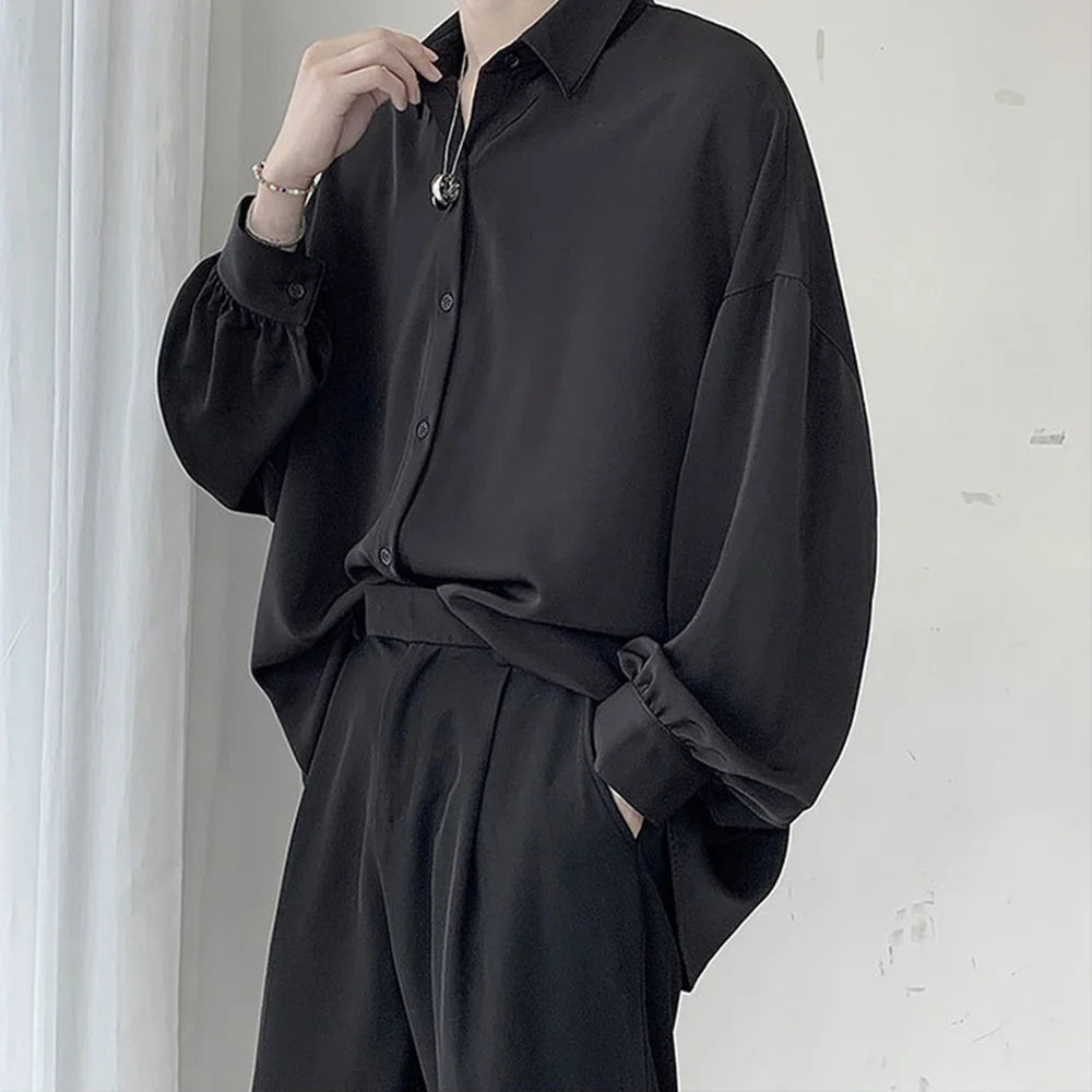 Men's Korean Style Long Sleeve Shirt