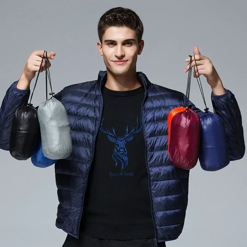Men’s Ultra-Light Down Jacket – Packable Comfort for Autumn