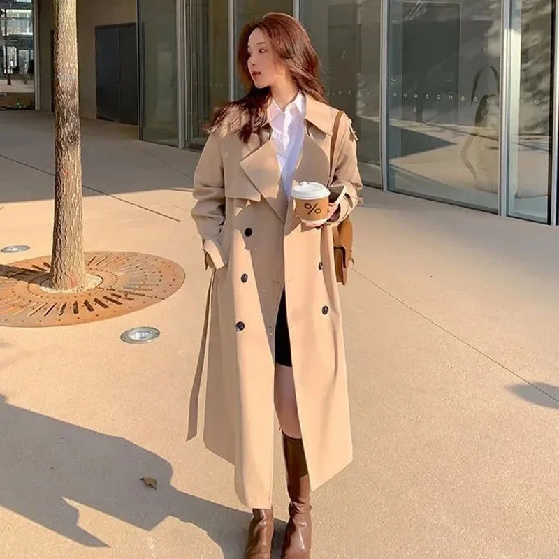 Women’s Double-Breasted Trench Coat – Autumn Elegance & Style