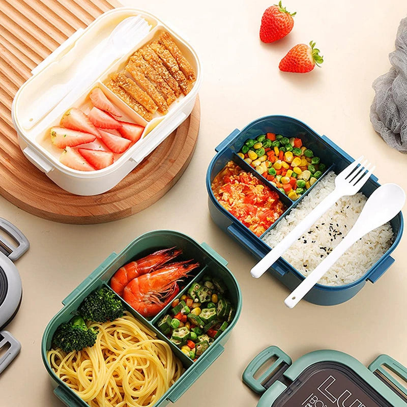 1200ML Bento Lunch Box with Spoon & Fork