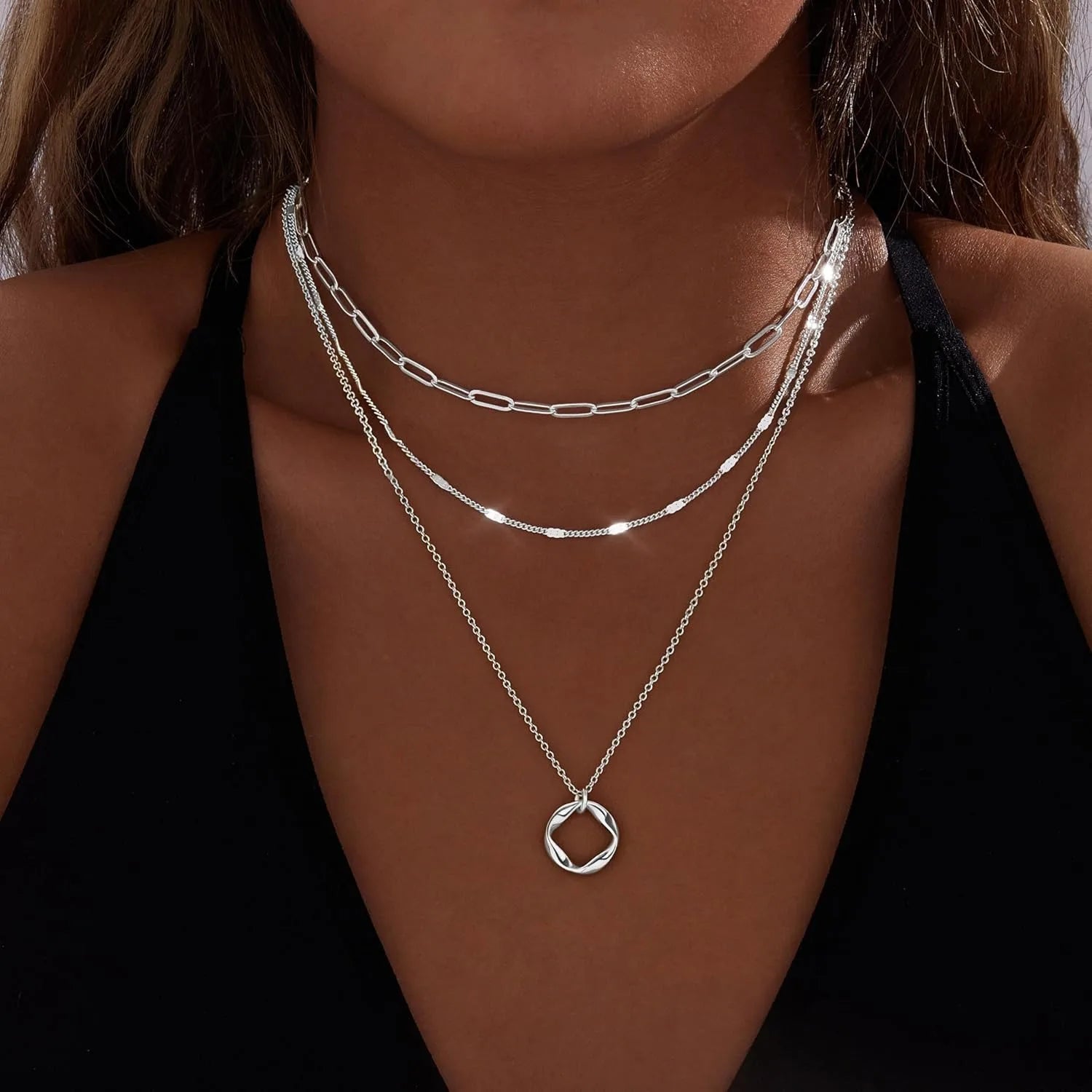 Aurora Luxe™ – 14K Gold Layered Necklace Set