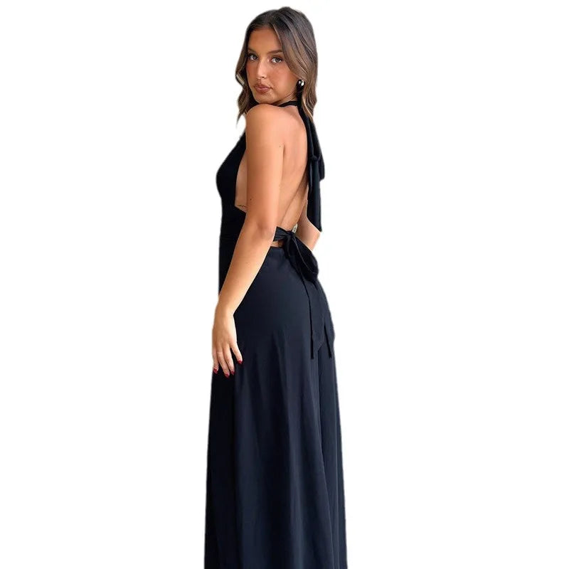 Summer Halter Neck Backless Dress