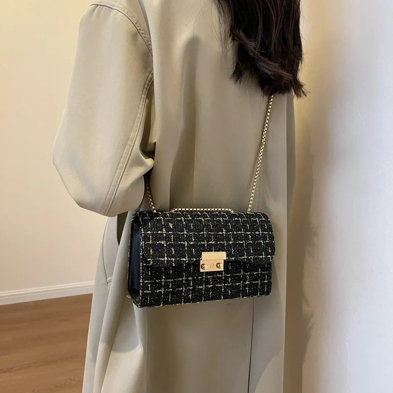 Luxury Plaid Chain Shoulder Bag