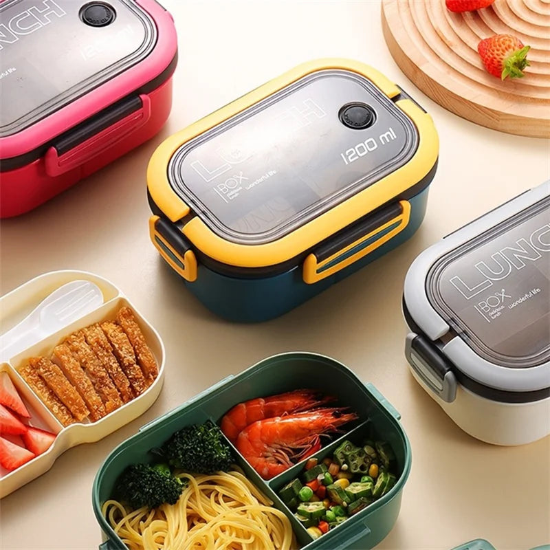 1200ML Bento Lunch Box with Spoon & Fork