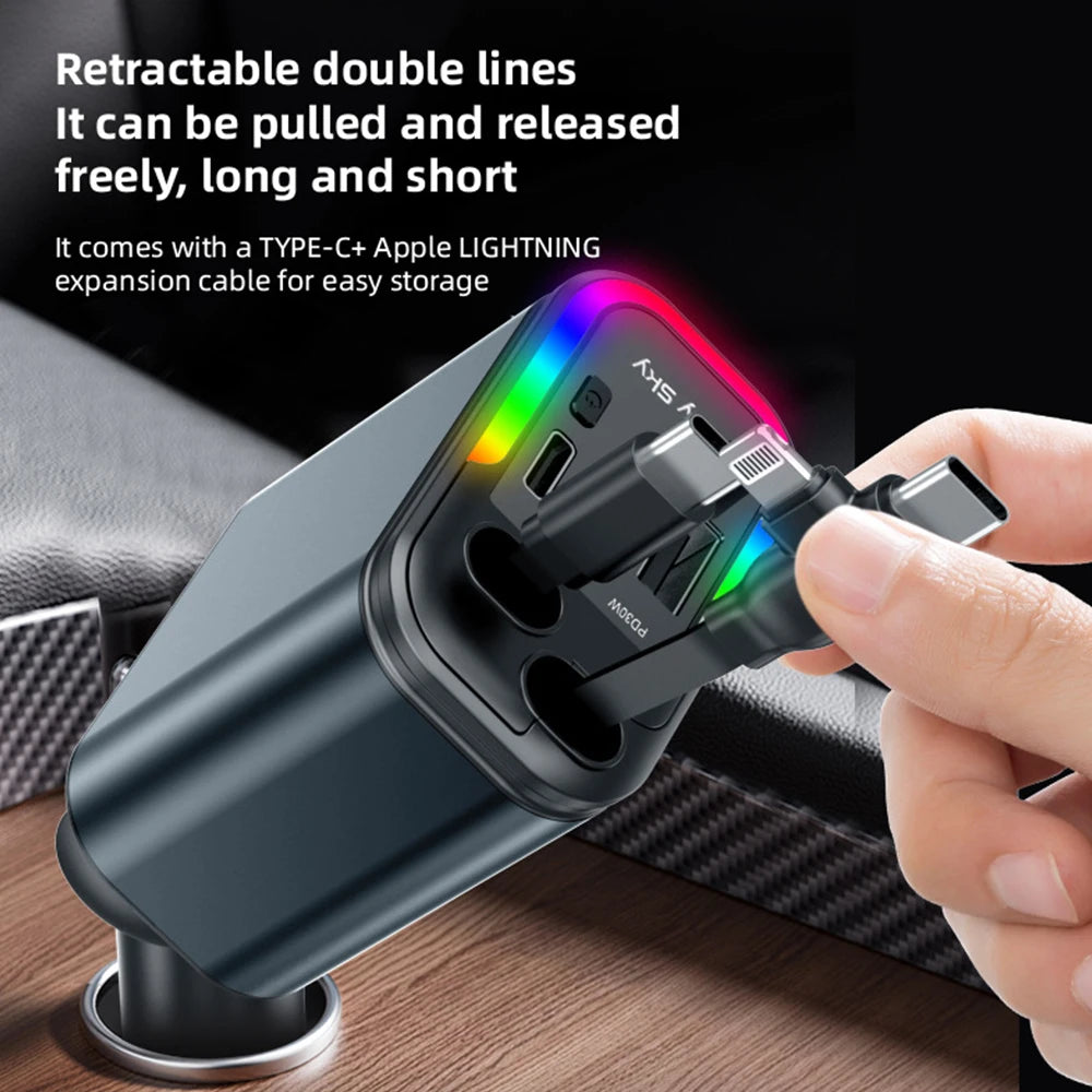 AutoCharge Pro 180W – 5-in-1 Fast Hub
