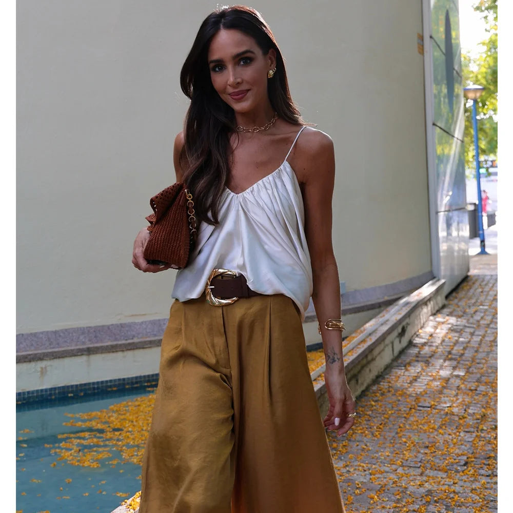 Satin Luxe – Wide Leg Pants