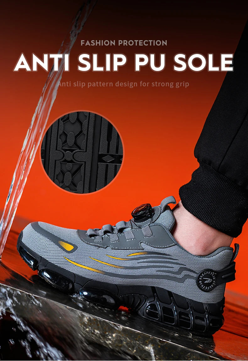 TitanStep Pro – Men’s Safety Work Shoes with Rotating Button