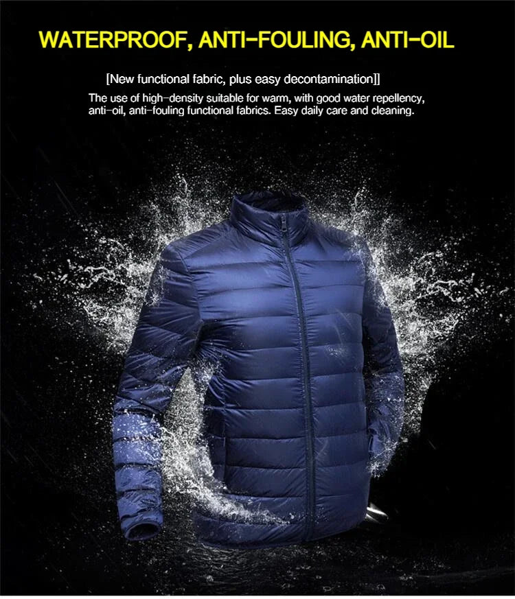 Men’s Ultra-Light Down Jacket – Packable Comfort for Autumn