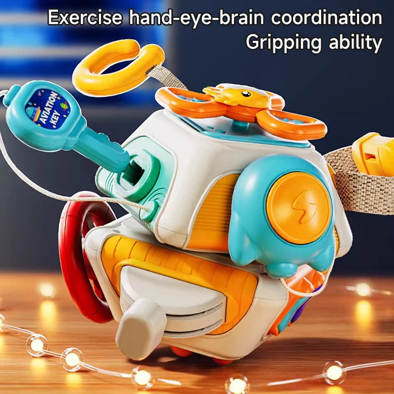 Montessori Sensory Cube – Educational Hand-Eye Coordination Puzzle Toy for Babies