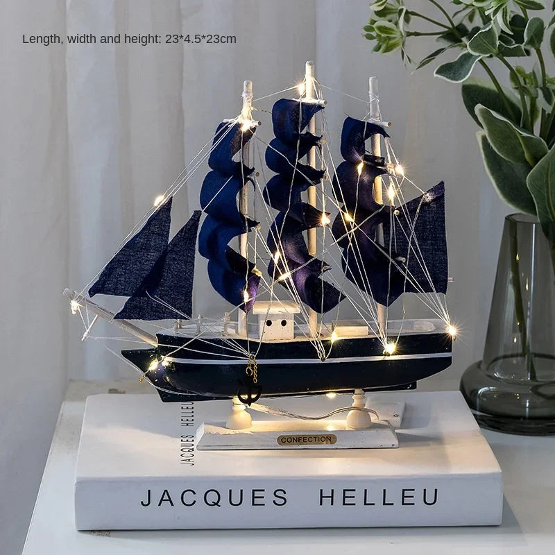 Wooden Sailboat Model