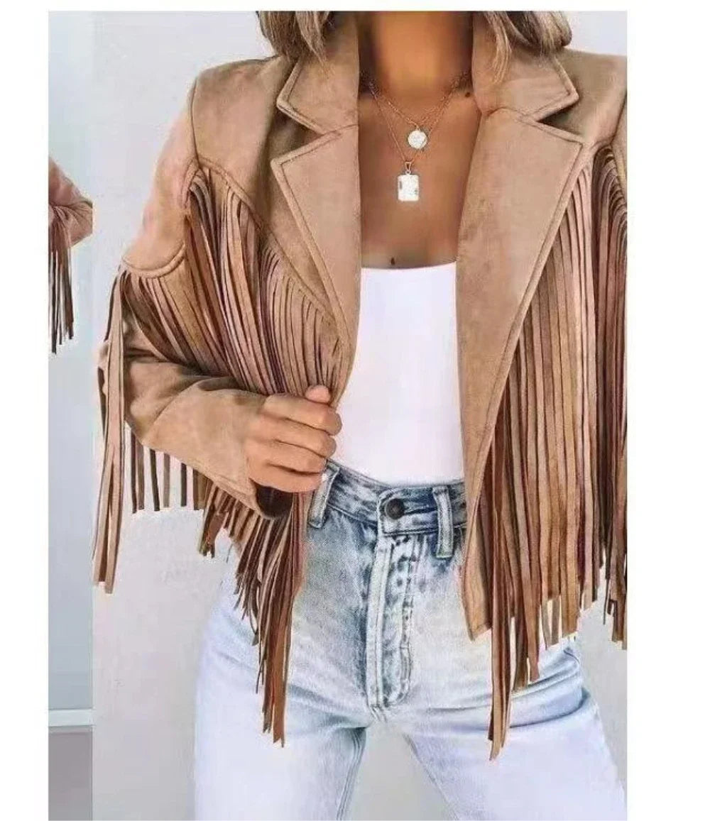 Vintage Luxe – Fringe Suede Jacket