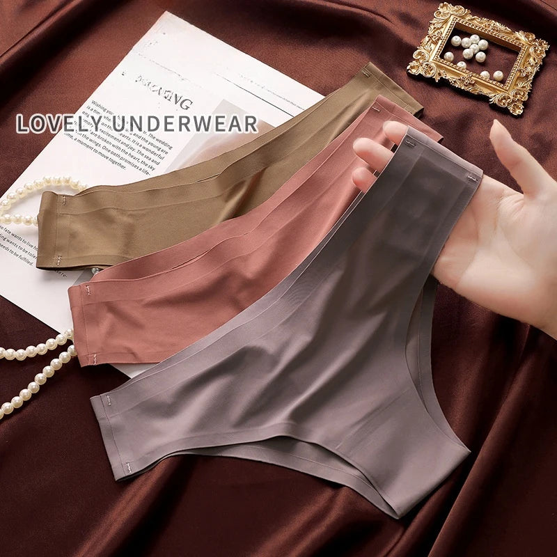 Seamless Ice Silk Ultra-Thin Panties Set