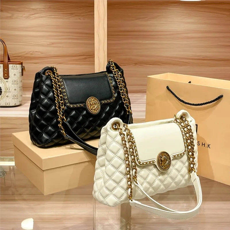 Luxury Genuine Leather Chain Bag for Women