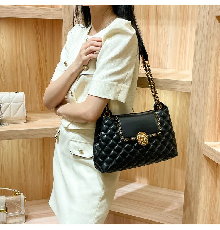 Luxury Genuine Leather Chain Bag for Women