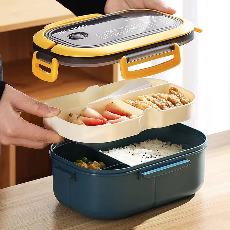 1200ML Bento Lunch Box with Spoon & Fork