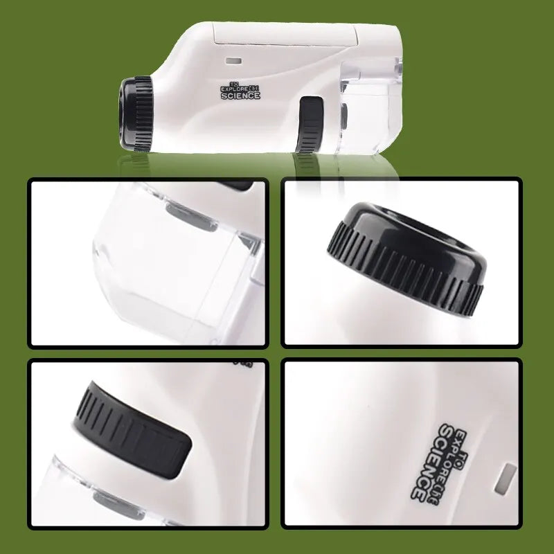 Portable 60-120X LED Microscope Kit – Educational Science Toy for Kids