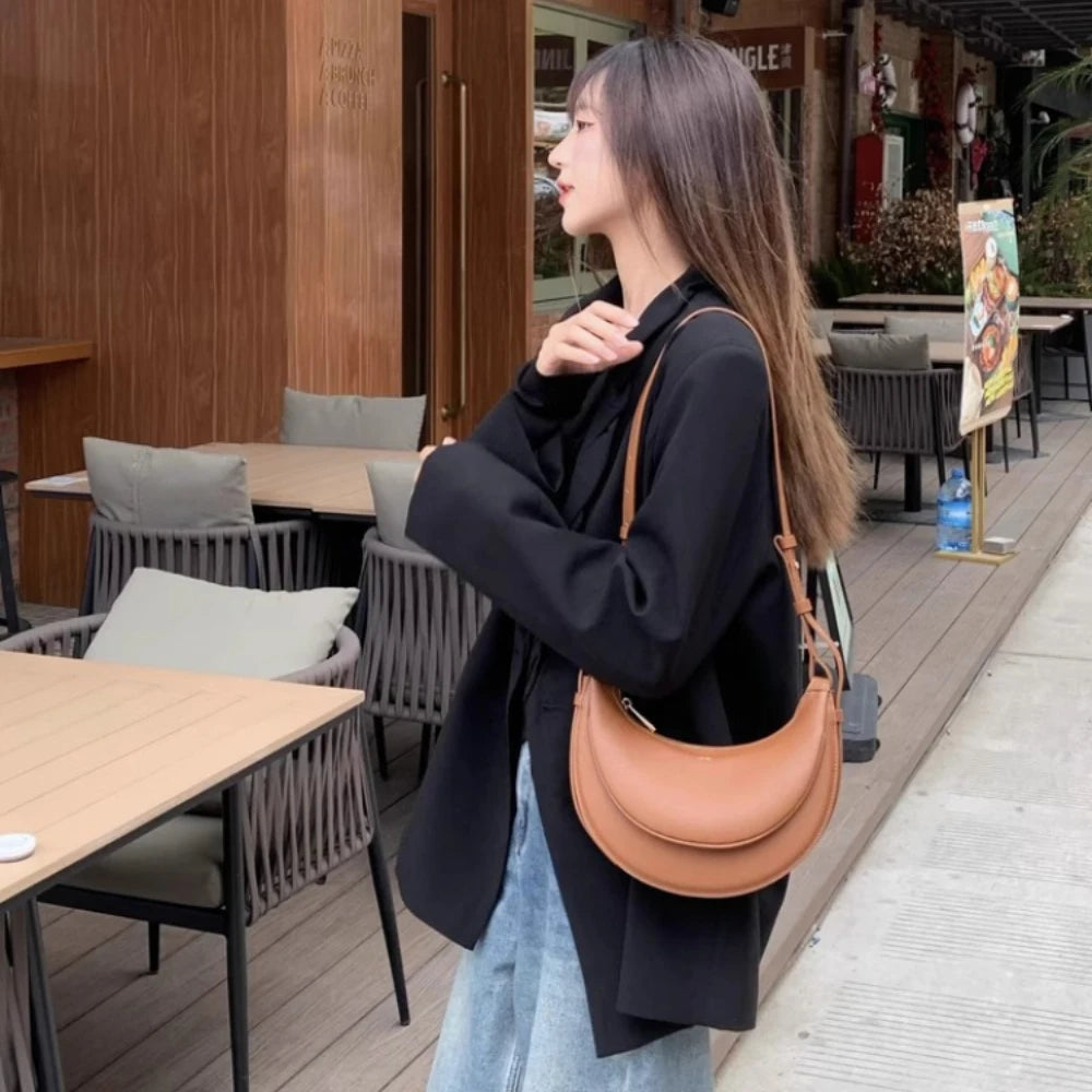Premium Half Moon Shoulder Bag – Elegant Designer Quality for the Modern Woman