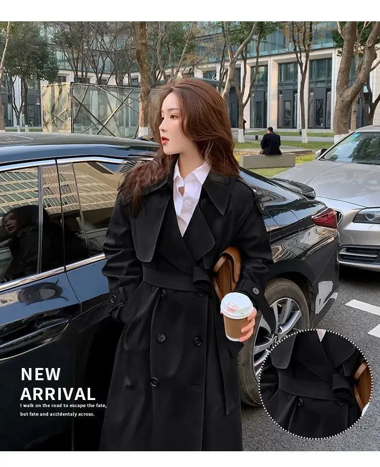 Women’s Double-Breasted Trench Coat – Autumn Elegance & Style