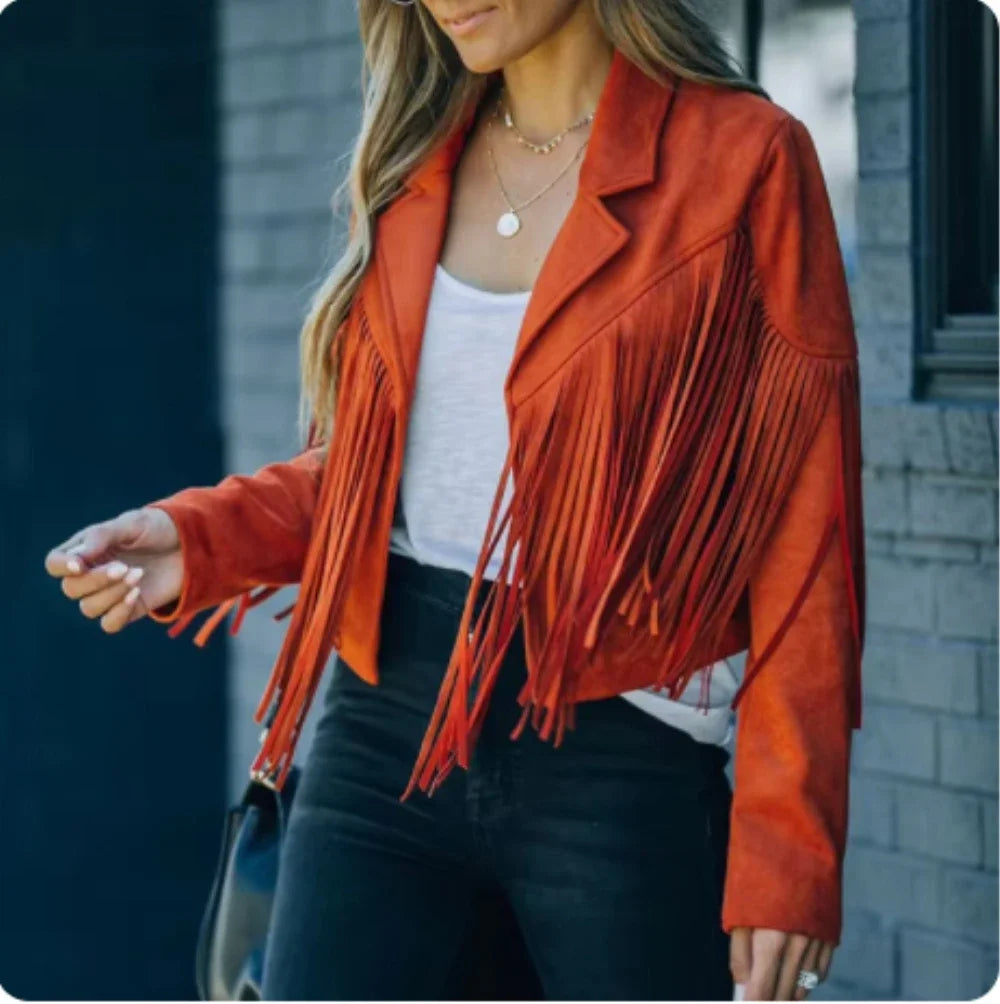 Vintage Luxe – Fringe Suede Jacket