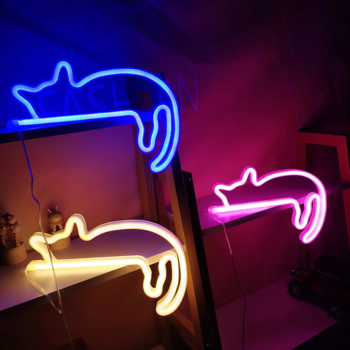 Cat-Shaped LED Neon Sign