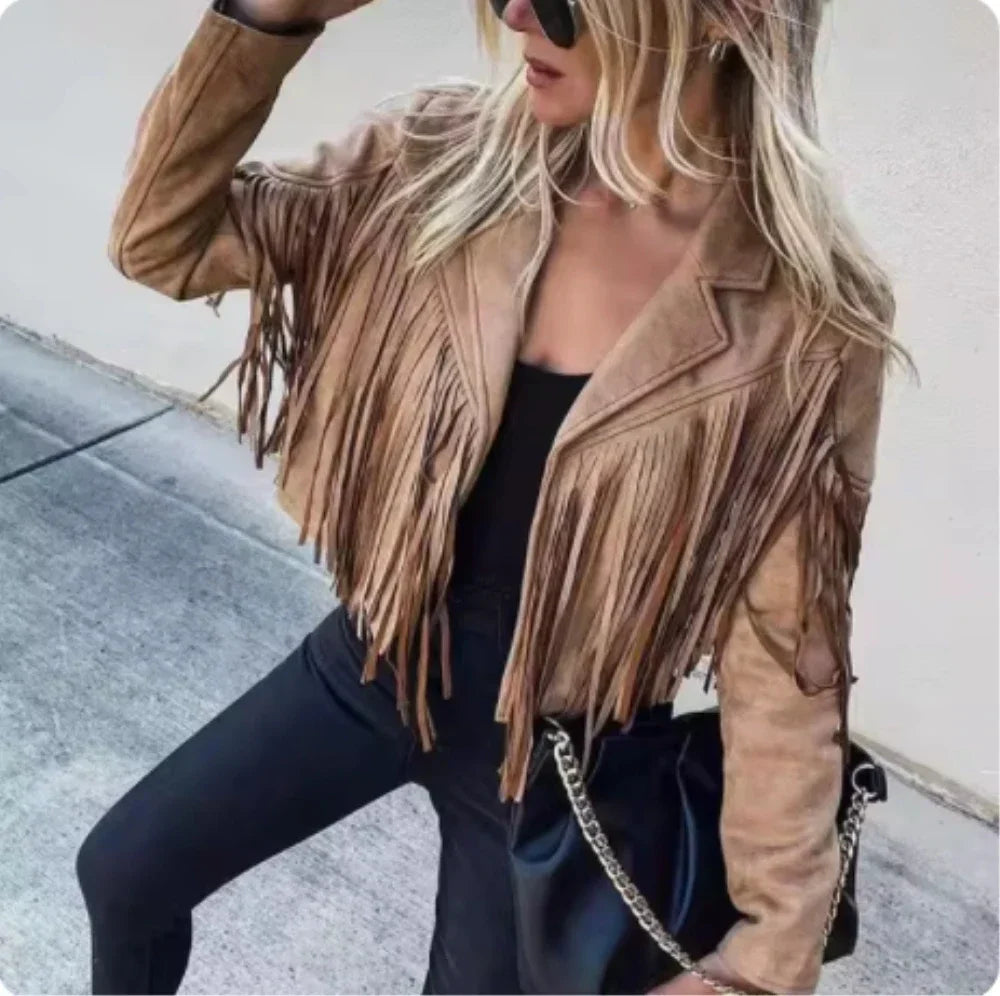 Vintage Luxe – Fringe Suede Jacket