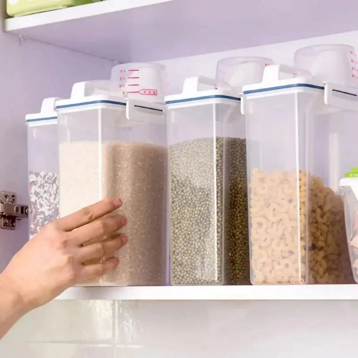 Rice & Grain Storage Canister with Measuring Cup