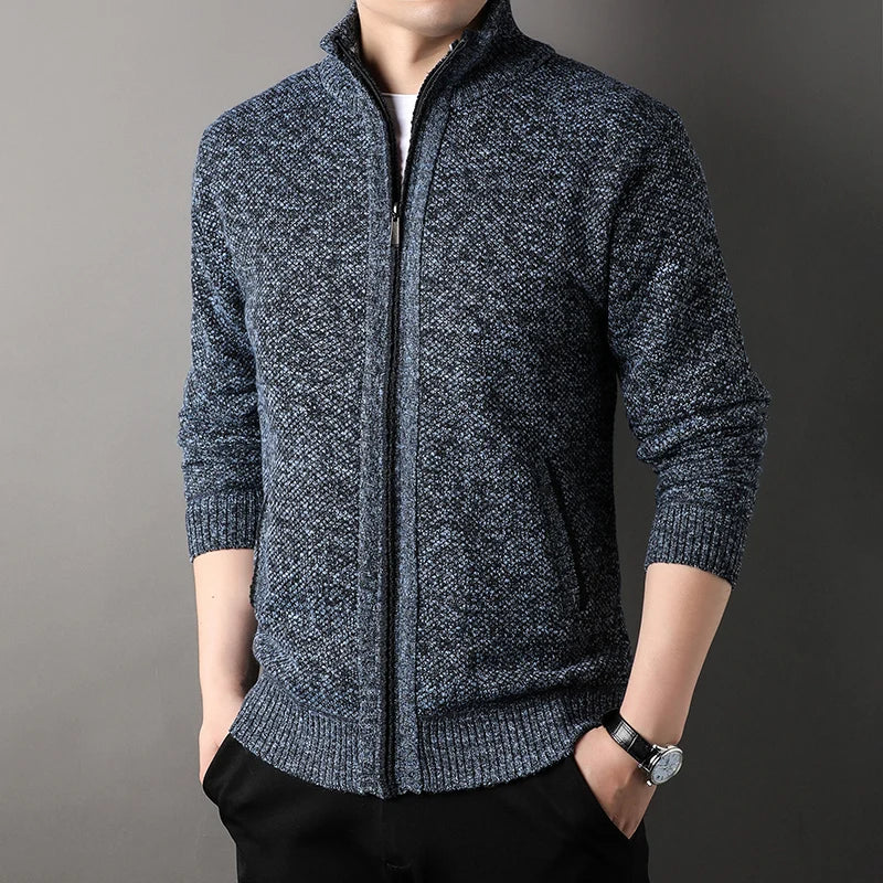 Men’s Stand-Up Collar Knit Sweater