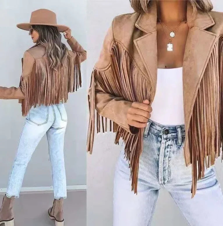 Vintage Luxe – Fringe Suede Jacket